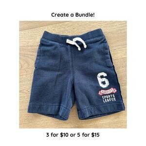 Sonoma Boys Navy Cotton Blend Pull On Drawstring Sweatpants Shorts Size 4T